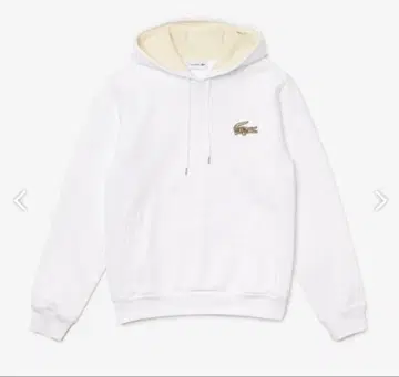 LACOSTE 화이트 후드 맨투맨