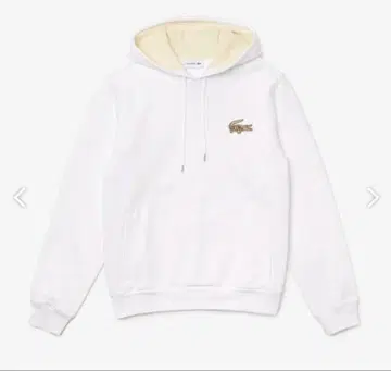 LACOSTE 화이트 후드 맨투맨