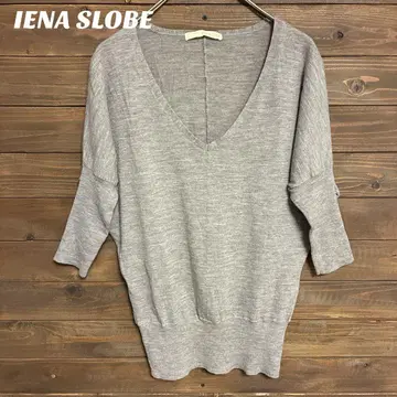 [이에나] IENA SLOBE 그레이 V넥 니트 스웨터 F