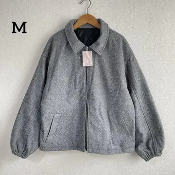 미사용 새상품 [ 시마무라 ] 해링본 충전솜 블루종 M 자켓 점퍼