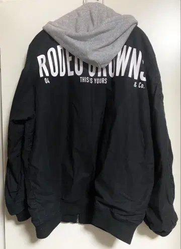 RODEO CROWNS 후드 부착 점퍼 블루종 L 사이즈