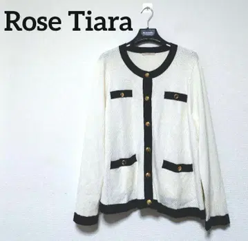 로즈 티아라 Rose Tiara 바이컬러 가디건 자켓 46