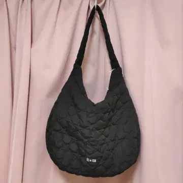 컨버스 블랙 퀼팅 숄더백 F