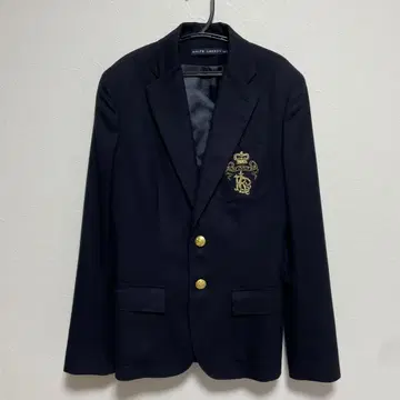 랄프 로렌 네이비 블레이저 로고 자수 이탈리아제