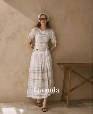 LAVANDA 라바다 레이스 스커트&숏팬츠 화이트