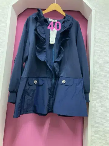 슈퍼 뷰티 프릴 카라 이소재 절개 자켓