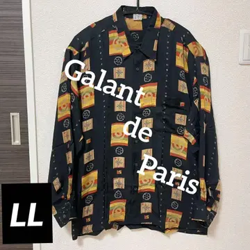 Galan de Paris 기하학 패턴 긴팔 셔츠 LL