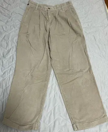 베이지 코듀로이 치노 팬츠 38 x 30