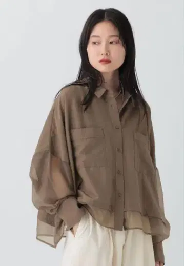 lepsim 절개 숏 판초 셔츠