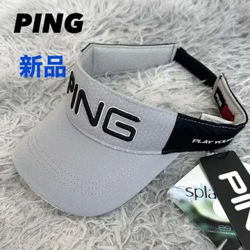 새상품 PING 핑 선바이저 남성용 그레이 블랙 프리 사이즈