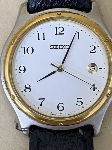 SEIKO 쿼츠 손목시계 화이트/골드