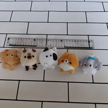 동글동글 멍멍 쁘띠 마스코트 키링 강아지 봉제 인형 외