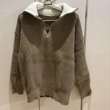 남성용 하프 지퍼 니트