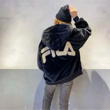 [ 새상품급 ] FILA 인조 모피 후드티