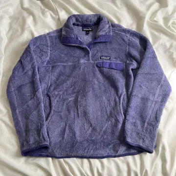patagonia 플리스 자켓 보라색 라벤더 하프 지퍼 M