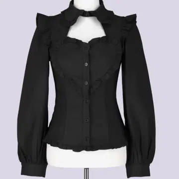 Imval qooza Heart shirt 블랙