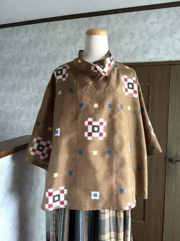 명선 리메이크 풀오버 실크 변형 옷깃 앤티크 레트로