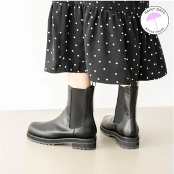 라우나레아 Rainyday 블랙 숏부츠
