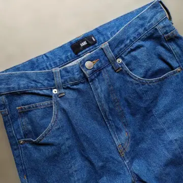HARE 센터 지퍼 슬릿 청바지