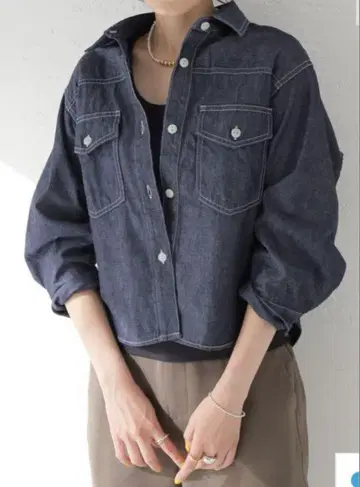 [ JOURNAL STANDARD ] 여성용 숏 데님 셔츠