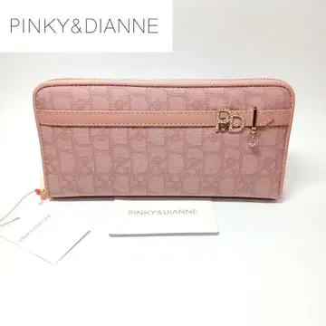 새상품 핑키앤다이안 장지갑 라운드 지퍼 패드락 핑크