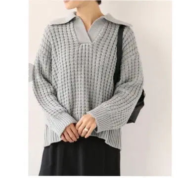 JOURNAL STANDARD relume 코튼 와플 폴로 풀오버