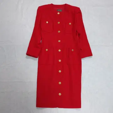 레어 빈티지 구제 의류 쇼와 레트로 버블 원피스 골드 버튼