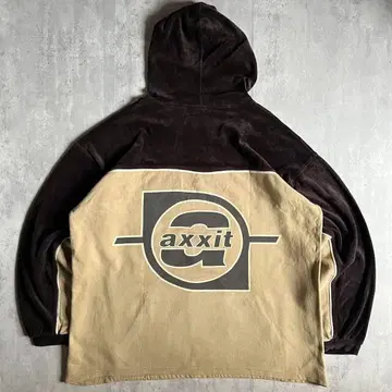 [ 90s vintage ] 후드티 벨로아 빅 사이즈 배색 구제 의류