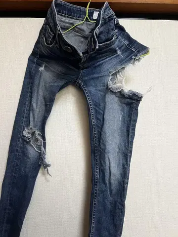 GYDA 데미지 스키니 청바지
