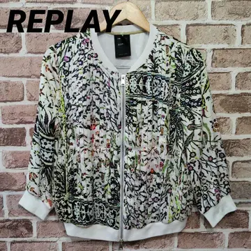 REPLAY 플리츠 블루종 보타니컬 긴팔 S