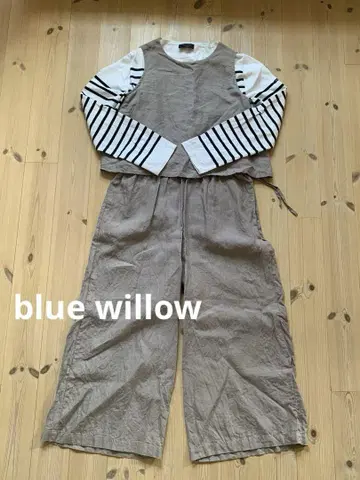 blue willow 린넨 올인원 살로펫 핑크 베이지