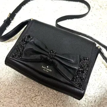 katespade 비쥬 리본 포함 숄더백 블랙