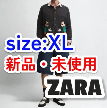 자라 디즈니 해리 램버트 미키마우스 울 가디건 XL