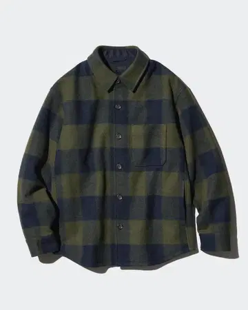 새상품 UNIQLO 오버 셔츠 자켓 M 사이즈 올리브