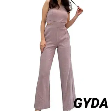 [미사용에 가까움] GYDA 제이다 백 지퍼 골지 올인원
