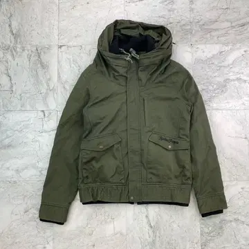 ETBX 모즈 후드티 자수 로고 밀리터리 하이넥 그린 남성용 L