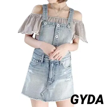 [ 미사용 새상품 ] GYDA 제이다 프론트 버튼 살로펫 스커트