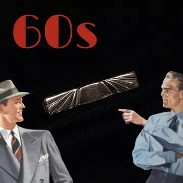 빈티지 넥타이 클립 60s 레트로 앤티크 포멀 핑