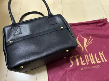 새상품 이탈리아제 STEPHEN 가죽 핸드백 블랙