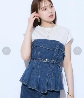 My strada 아지메 데님 뷔스티에 M 사이즈