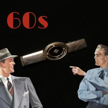 빈티지 넥타이 핀 앤슨 60s 로카빌리 남성용 앤티크