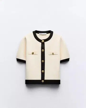 zara 숏 슬리브 니트 가디건