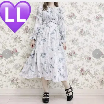 택 포함 새상품 시마무라 maki 꽃무늬 원피스 LL