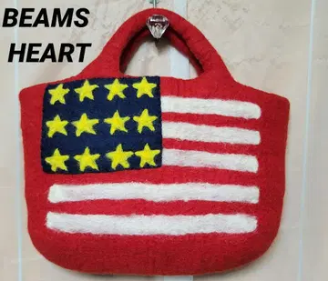 [ BEAMS HEART ] 토트백 미국 국기 디자인 성조기 펠트