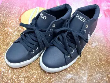 POLO 네이비 하이컷 스니커즈
