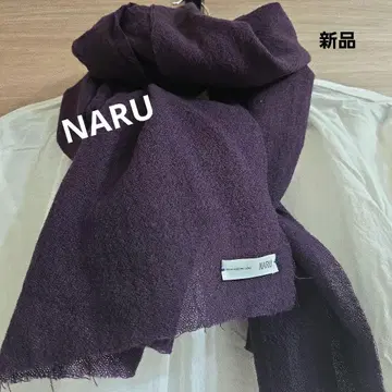[ 새상품 ] NARU 컷팅 울 머플러 퍼플