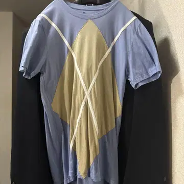 KRIS VAN ASSCHE 다이아몬드 패턴 T셔츠