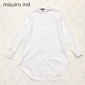 mizuiro ind 긴팔 셔츠 블라우스 옷깃 튜닉 레이스 일본제 면