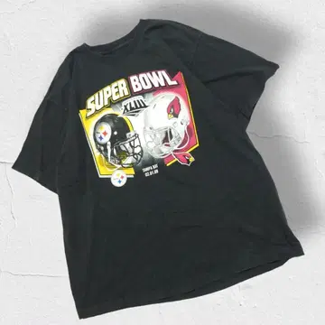 NFL 슈퍼볼 리복 크루넥T셔츠 블랙