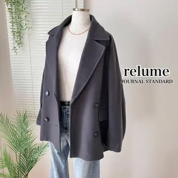 [ 2024AW ] relume 비슈 울 숏 P코트 36 그레이